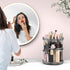 Rotating Makeup Organizer 360° - Adjustable Layer Cosmetic Storage Lazy Susan for Dresser Bathroom, Medium, Gray