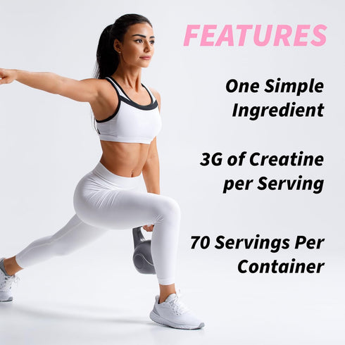Creatine for Women - Creatina Powder for Booty Gain, Womens Creatine, Booty Builder - 70 Servings: Unflavored