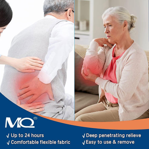 MQ Pain Patches - 60 Count Herbal Heat Patches for Back & Knee Pain Relief