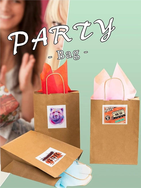 TYLPFH 5/10/20/30pcs Portable(30pcs) Brown Paper Bags With Handles, Bulk, Retail, Shopping, Milk Tea