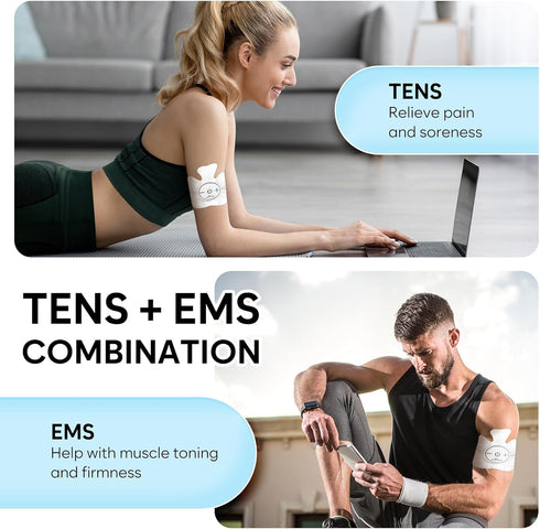 Easy@Home Rechargeable Wireless TENS Unit - FSA Eligible Electric EMS Pain Relief Device