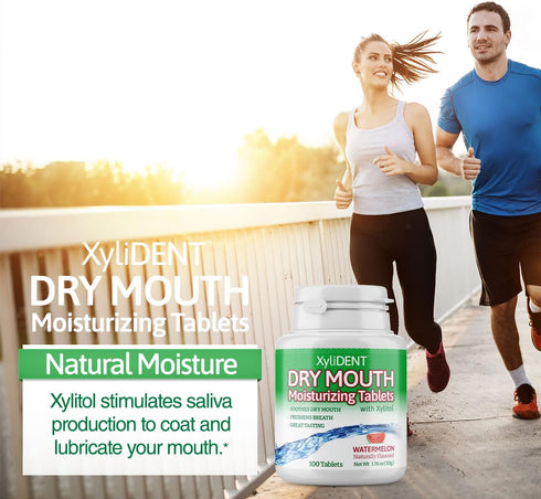 Nature's Stance XyliDENT Xylitol Tablets for Dry Mouth Relief, 100 Count, Freshens Breath