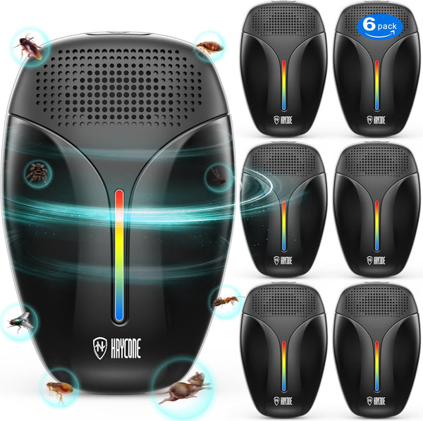 2024 Upgraded Ultrasonic Repeller & Insect Repeller, Ultrasonic for Roach, Rodent, Mouse, Bugs, Mosquito, Mice, Spider,