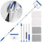 Baseboard Cleaner Tool with Handle, Extendable Wall Cleaner, Includes 4 Reusable Cleaning Pads for Quick Cleaning