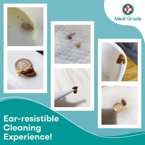 Medi Grade Ear Cleaning Kit Including Ear Cleaner Bottle, Basin with Quad-Stream tip - Earwax Removal Kit for Enhanced