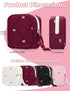 SERTRI Period Bag for Girls, Quilted Period Pouch for Women, Sanitary Napkin Storage Bag Menstrual Pad Pouches Tampon