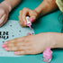 MISS NELLA PARTY COLLECTION 3-3 Peel Off, Odour Free Glitter Nail Polishes Pack - Blue, Clear & Coral