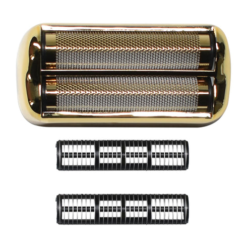 Replacement Foil and Cutter for BaBylissPRO Barberology Electric Shaver, Double Foil Shaver Replacement Head (Golden)