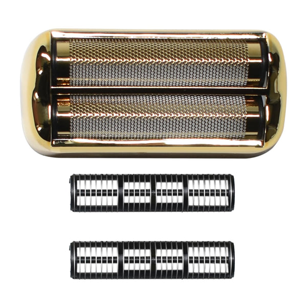 Replacement Foil and Cutter for BaBylissPRO Barberology Electric Shaver, Double Foil Shaver Replacement Head (Golden)