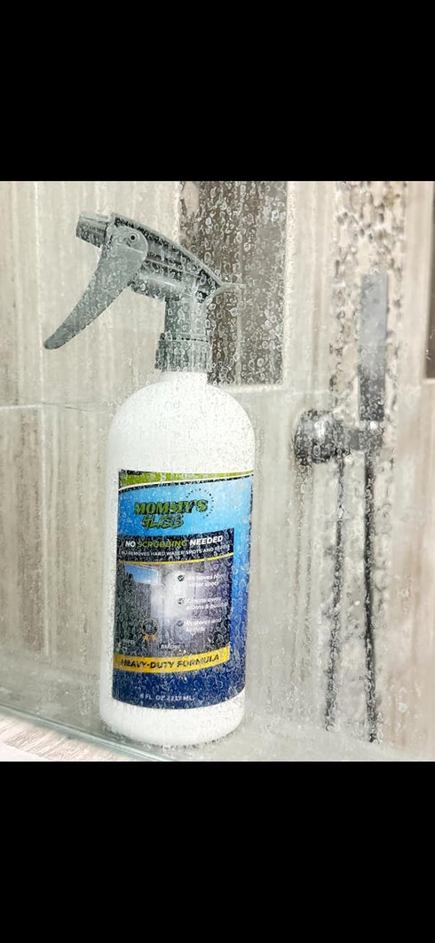 Mommy's Glass 2 1 16 oz in Hard Water Spot Remover and Repellent Spray, Heavy-Duty Formula, No Scrubbing Needed, fl