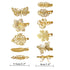 inSowni 30 Pack Gold Metal Alligator Hair Clips, Decorative Accessories for Women and Girls, Leaf Flower Butterfly