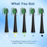 Replacement Toothbrush Heads for Waterpik Sonic Fusion Models (SF-01, SF-02, SF-03, SF-04), 5 Count, Black