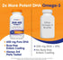 OmegaVia DHA 600 mg - Ultra Pure Omega-3 DHA Supplements for Brain & Eyes, 120 Softgels