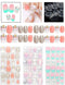 Rain Bingo 72 Pieces False Nails for Kids, Unicorn Short Fake Artificial Full Cover Nail Art Kits with Glue Tabs