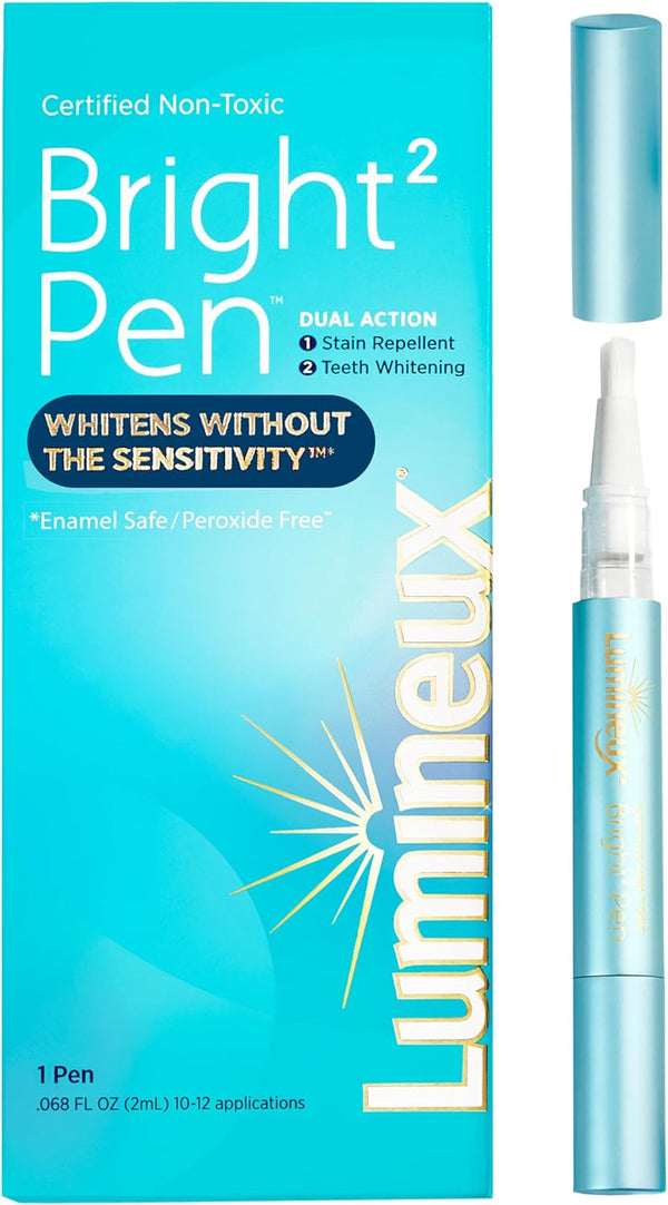 Lumineux 2-in-1 Whitening Pen - Enamel Safe, Clinically Proven to Whiten without Sensitivity