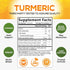 Turmeric Curcumin with Cinnamon & Ginger Gummies 95% Curcuminoids Black Pepper for Max Absorption Joint Support, Nature's Tumeric Herbal Extract Supplement Gummy Capsules, Vegan, Non-GMO - 60 Gummies