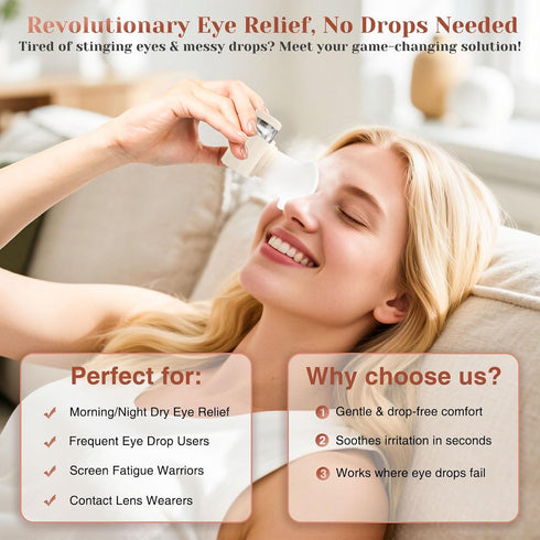 Jepiu 3 Settings, Portable Heated Eye Steamer for Dry Eyes - Heat Warm Moist Heat Therapy to Restore Natural Tears, Dry
