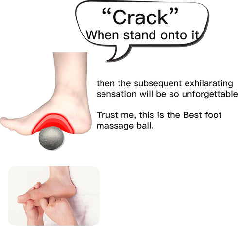 Plantar Fasciitis Relief Massage Ball - Lacrosse Ball, Foot Massage Roller & Myofascial Release Ball for Foot Pain