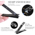 Manicure Pedicure Kit, 5 Pieces Nail Clippers Set for Fingernails & Toenails with Travel Case for Men & Women
