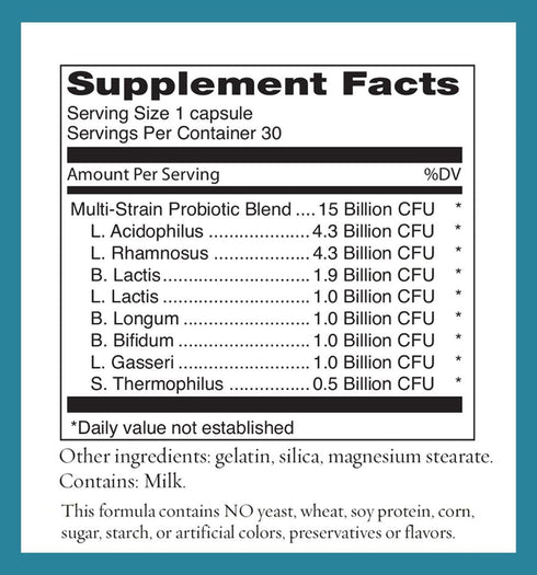 Super Biotic Probiotic Supplement for Digestive Wellness, 30 Capsules
