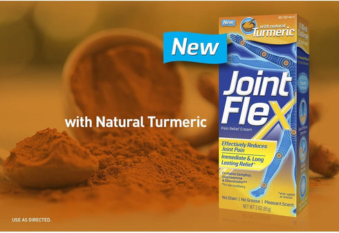 JOINTFLEX Pain Relief Cream with Turmeric, 3 Ounce Tube for Arthritis Joint Pain Relief