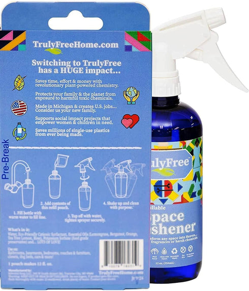 Space Freshener Starter Kit, Lemongrass Essential Oil Car & Air Fresheners, Natural Odor Eliminator Spray