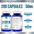 Healing Awakening Lycopene 50mg, 200 Vegetarian Capsules, Non-GMO & Gluten Free