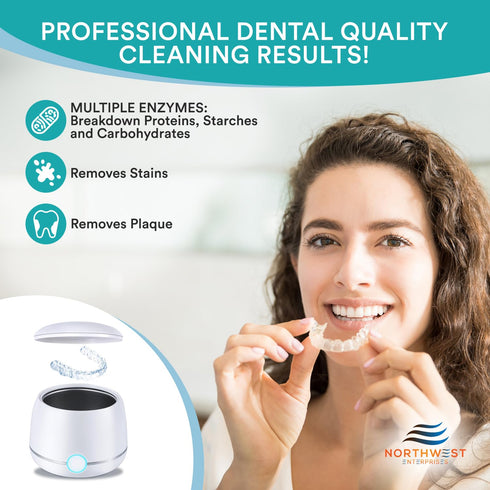 Ultrasonic Retainer Cleaner Solution Concentrate, 32 oz, for Dentures, Mouthguards, Invisalign