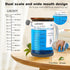 LOCOZY 2-Pack 50oz oz/ml Glass Laundry Detergent Dispenser with Acacia Wood Lid - Airtight Design, Dual Scales |