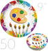 Oojami 100 Count Paper Plates 50-9" Dinner Paper Plates, 50-7" Dessert Paper Plates Art Artist Theme (Artist) by Oojami
