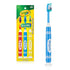 GUM Crayola Marker Childrens Toothbrush, Soft Bristled Kids Toothbrush Set Age 3+,