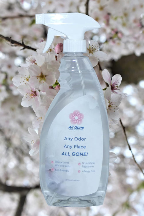 Any Odor, Any Place, ALL GONE! Eco-friendly, allergy-free, safe for kids and pets, no artificial fragrances