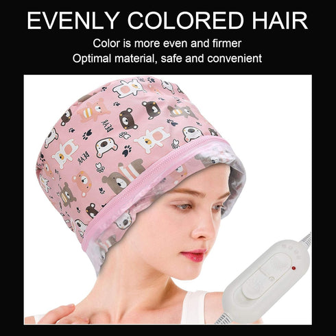 Hair Care Hat,Hair SPA, Electric Hair Steamer Thermal Heat with 3 Mode Temperature Control, Oil Treatment Steamer Hat Detachable Hair Care Tool