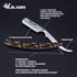 Professional Barber Straight Edge Razor, Stainless Steel Safety Blade for Close Shaving, Includes 10 Sharp Blades