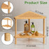 Aollewoiti 2-Tier Bamboo Corner Shower Stool - Waterproof Shower Stool for Inside Shower, Shaving Legs & Small Spaces