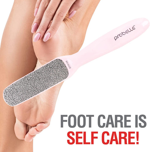 Probelle Double Sided Multidirectional Nickel Foot File Callus Remover - Safe Tool for Instant Results (Pink)