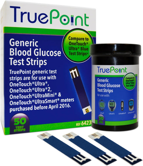 Generic Test Strips, 50 Count for OneTouch Ultra, Ultra2, UltraMini & UltraSmart Meters