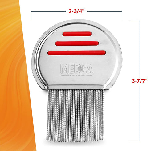 Lice Comb - Pack of 2 Stainless Steel Professional Combs for Lice Treatment, Best Results for Kids & Adults