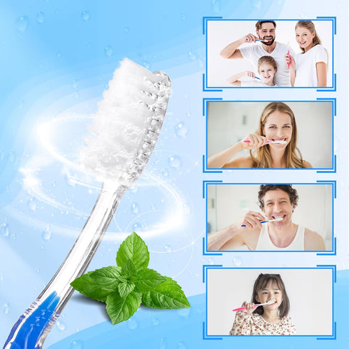200 pcs Prepasted Disposable Toothbrushes Bulk, Individually Wrapped Pre Pasted Soft Bristle Tooth Brush Set for Travel