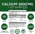 Calcium 1200 mg with Vitamin D3, Calcium Supplement Vitamins, Supports Bone Strength, Teeth & Immune System, Calcium Supplements for Women & Men, Nature's Absorbable Calcium Carbonate - 240 Tablets