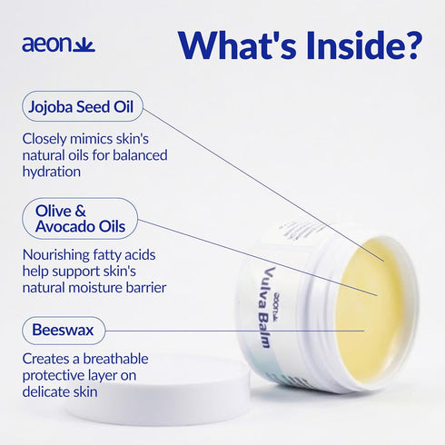 ON Ae Vulva Balm Organic External Vulvar Moisturizer for Daily Comfort & Dry, Sensitive Skin Organic Argan & Cocut