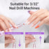 MelodySusie 21pcs Nail Drill Bit Set, Professional Ceramic Diamond Carbide Acrylic Gel Nail Art Tool Kit for Manicure