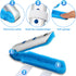 6 Pieces Metal Finger Splints, Finger Support Stabilizer for Adults and Children, 3 Sizes (Blue)