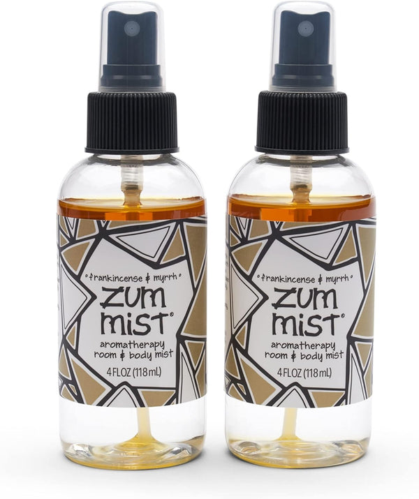 Zum Mist Room and Body Spray - Frankincense and Myrrh - 4 fl oz (2 Pack)