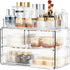 ZHIAI Stackable Storage Drawers, Clear Acrylic Bathroom Counter Organizer for Makeup, Kitchen Cabinets, Home Storage