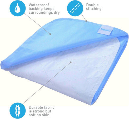 Sequoia Health (34 52 Inch) 300x Saddle Style Absorbent Bed Pad with Tuck-in Sides x - Waterproof Washable