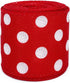 Christmas Wired Ribbon - 2 1/2” x 10 Yard - Red White Polka Dots for Gift Wrapping, Wreaths, Baby Showers, Birthdays.