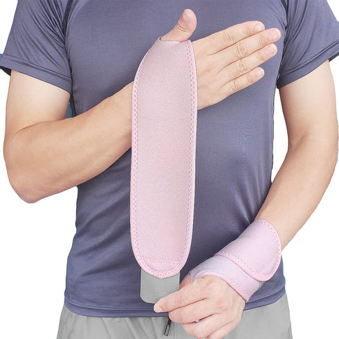 2 Pack Adjustable Wrist Support Brace for Carpal Tunnel, Arthritis, Tendinitis, Joint Pain Relief (Pink)