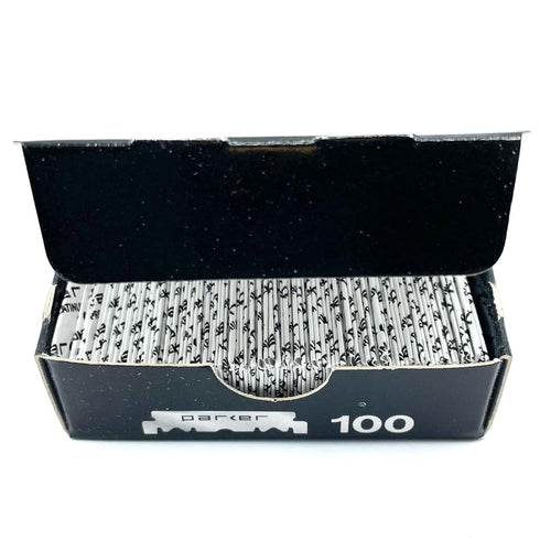 Parker Safety Razor Premium Platinum Single Edge Razor Blades, 100 Count for Professional Barber & Shavette