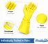 Reusable Dishwashing Gloves for Kitchen Cleaning - Medium & Small in Yellow